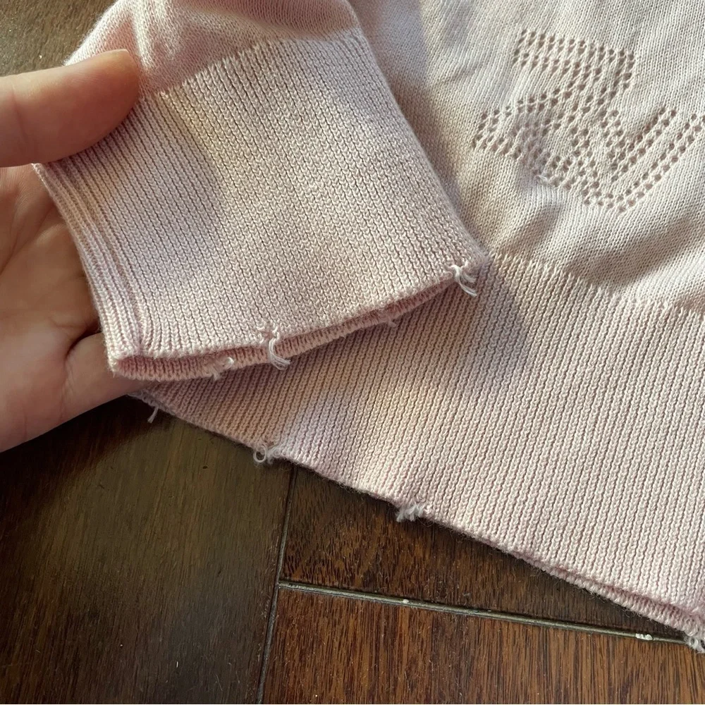 NWT Zadig and Voltaire Miss Amour Gradient Strass Sweater Pink Long Sleeve XS